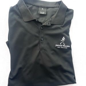 Johnnie Walker Whiskey Black Short Sleeve Polo Shirt Keep Walking Sz XL